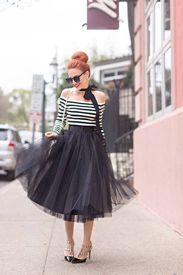 PARISIAN CHIC | STRIPES and TULLE SKIRTS - The Southern Gloss